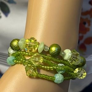 Five hand beaded bracelet set